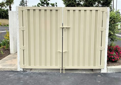 metal trash enclosure doors details|commercial trash enclosure gates.